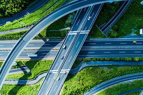 US interchange from above