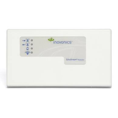 White rectangular repeater device with a logo and indicator lights.
