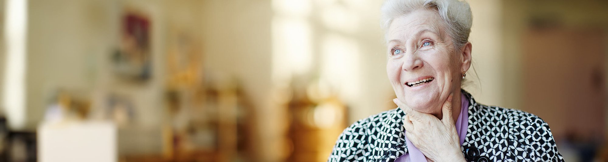 A smiling older woman