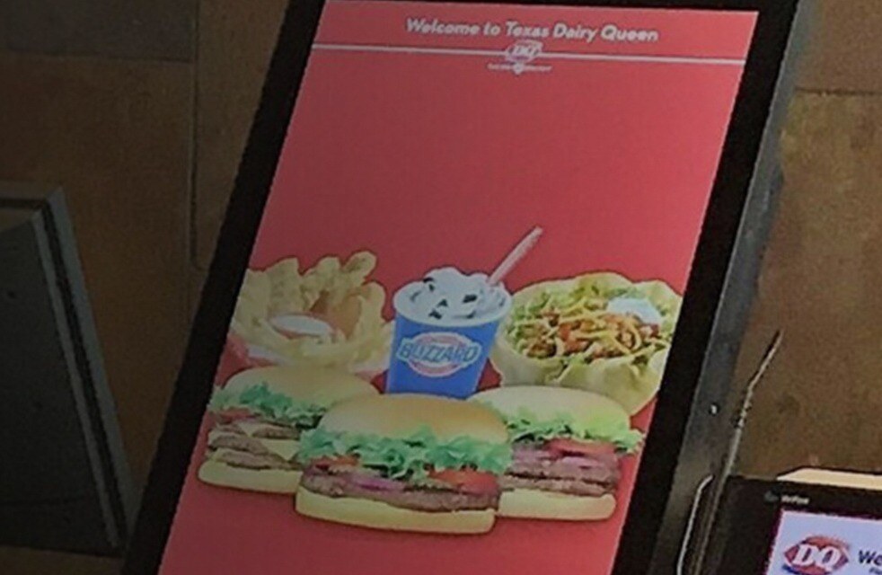 Point of sale machine at Dairy Queen