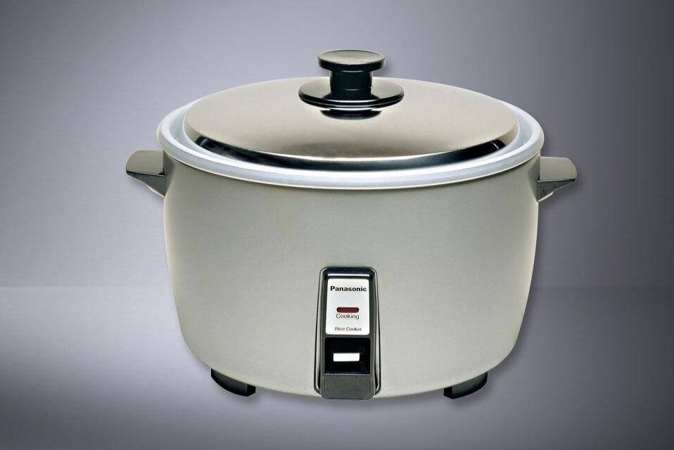 Silver Panasonic rice and grain cooker