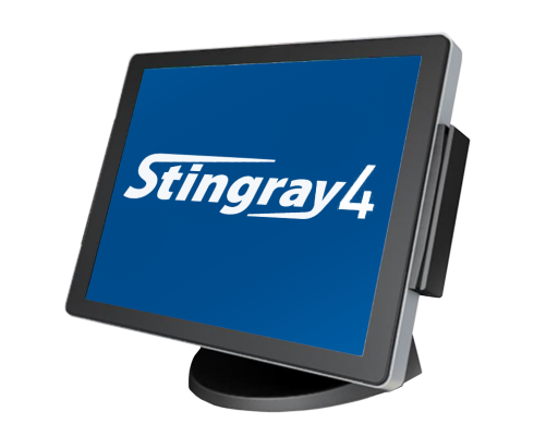 Monitor with "Stingray4" logo on the screen.