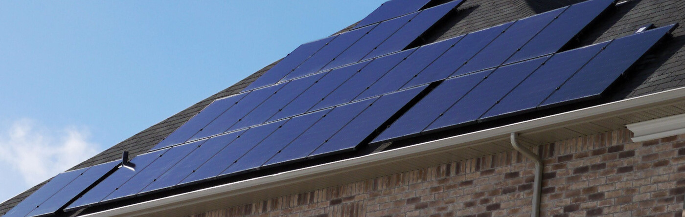 solar panels on roof
