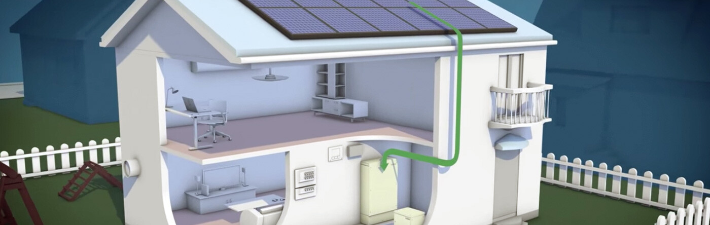 Diagram of a residential solar power system