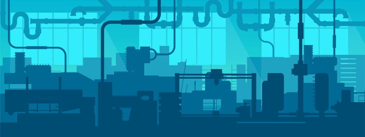 Illustration of factory machinery