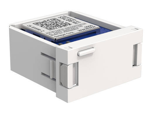 Insert de commande à ondes Z blanc avec du code QR sur le dessus.