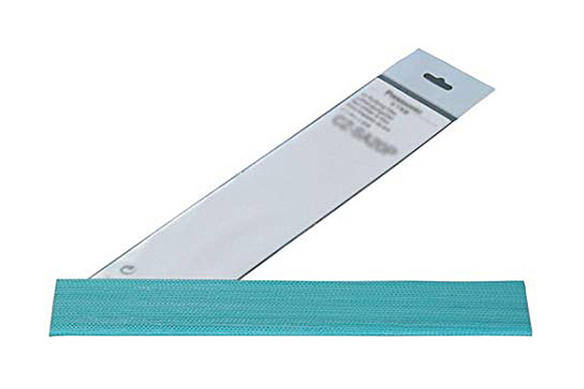 Blue anti-microbial filter strip with packaging.