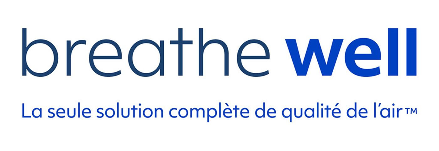 Logo breathe well; La seule solution complète de qualité de l'air™