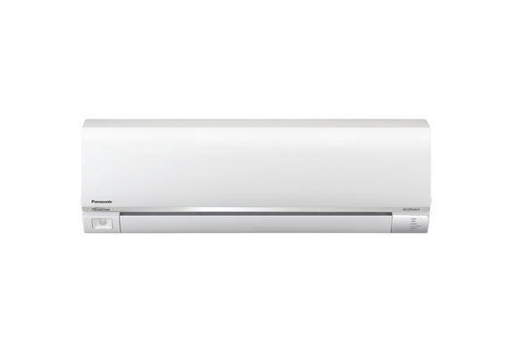 White indoor wall-mounted air conditioning unit with Panasonic branding.
