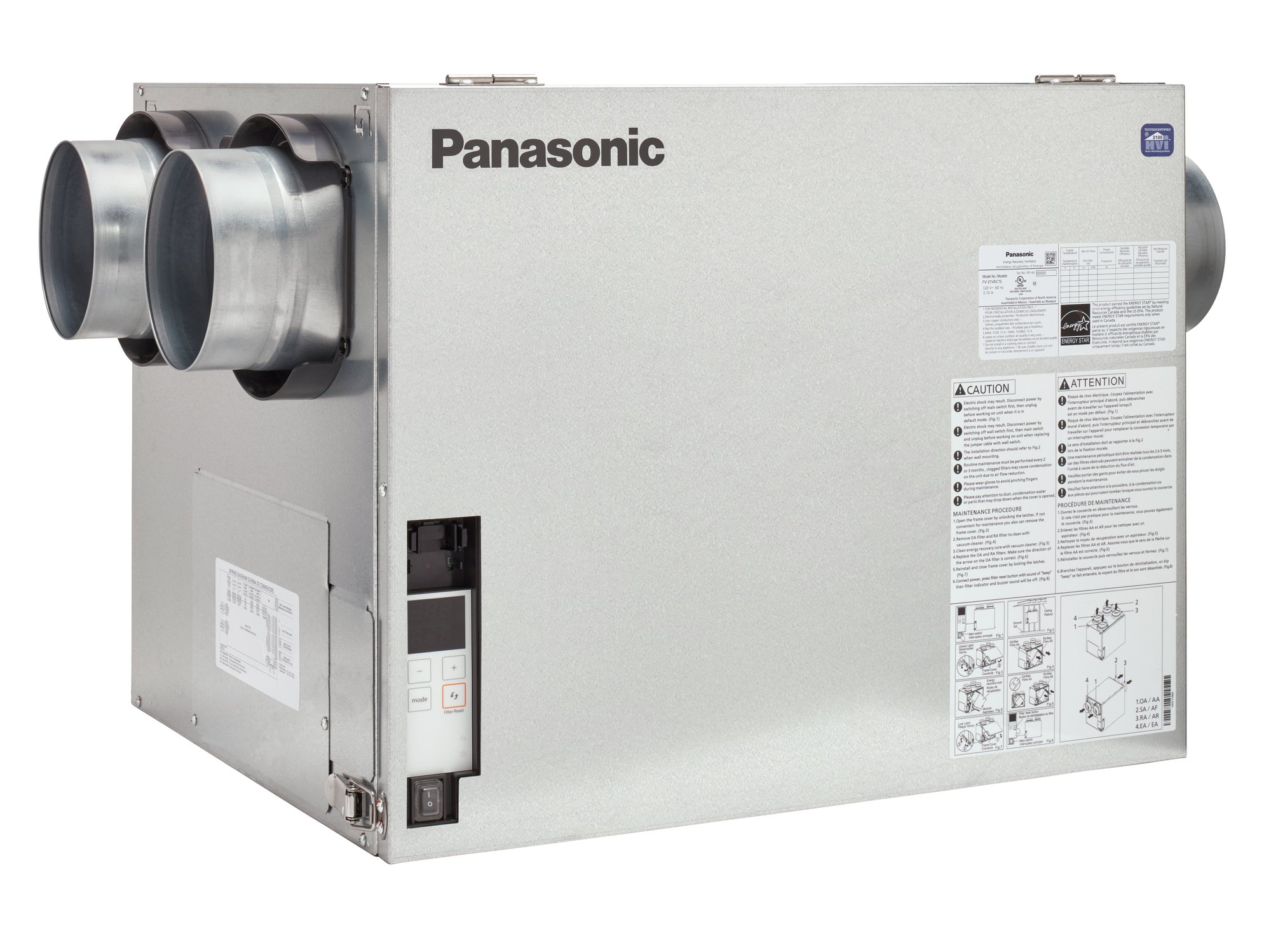 Panasonic BalancedHome 210 ERV (FV-21VEC1S) side port