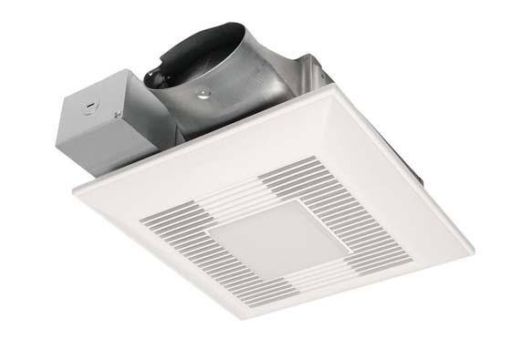 WhisperValue® DC™ LED Light  Moisture Control, 50-80-100 CFM - FV-0510VSCL1_WhisperValueDC_Fan_LED