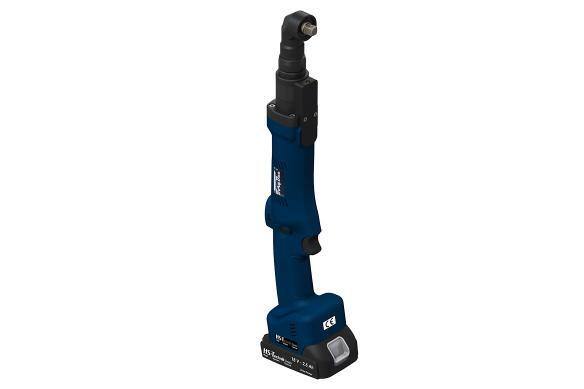 Conducteur d'angle alimenté par batterie bleu 18V avec transducteurs de précision.
