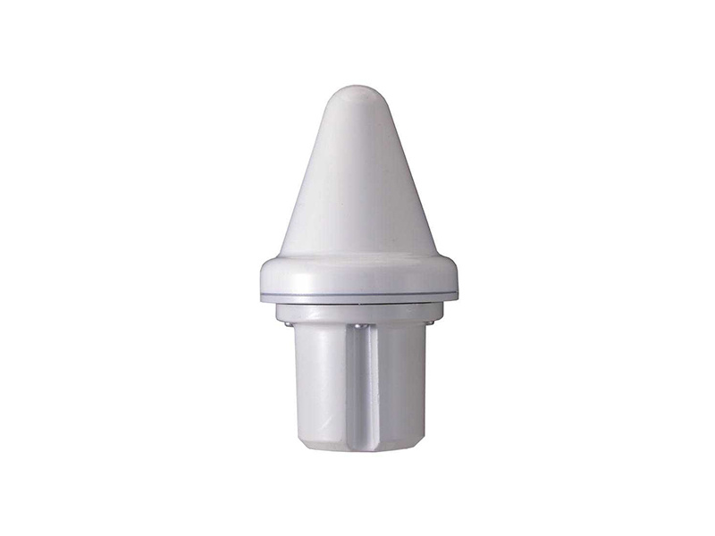 White conical device with a cylindrical base.