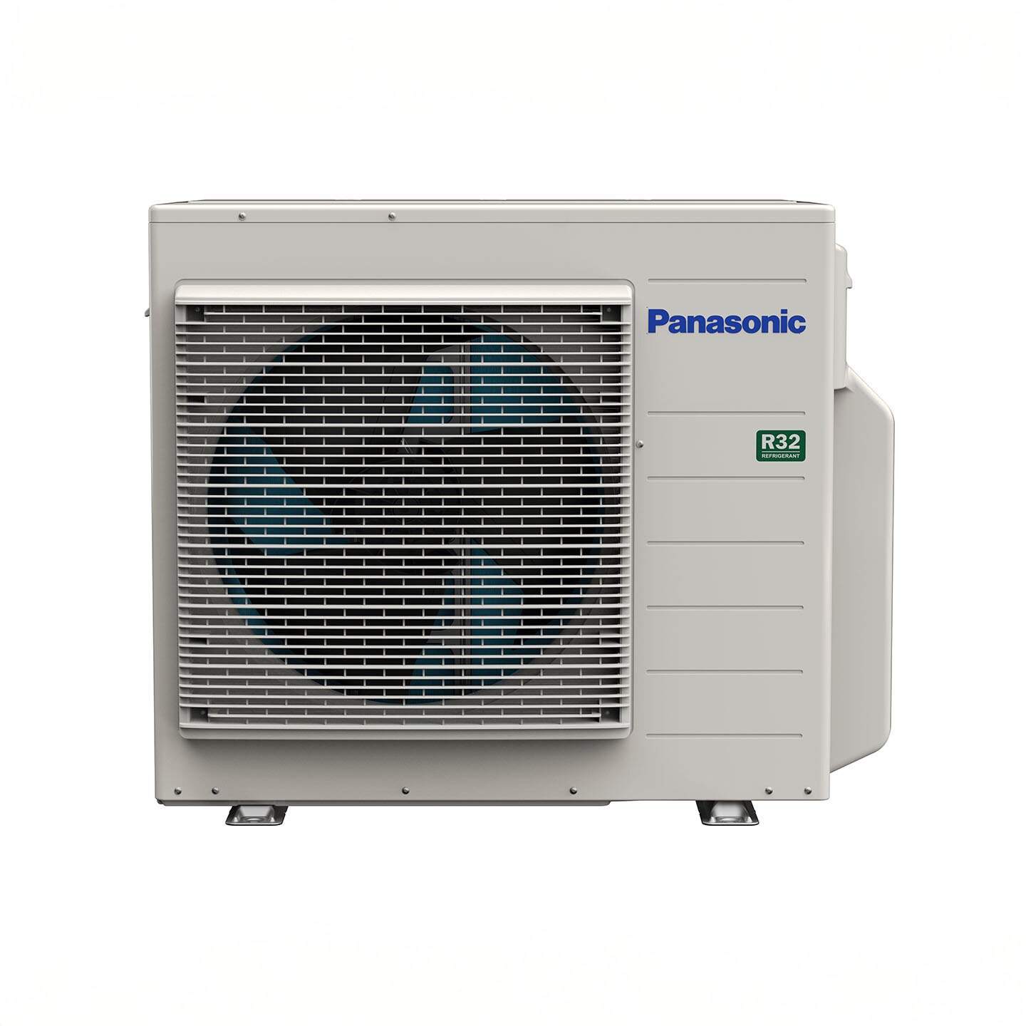 Unité de climatisation Panasonic sur fond blanc.