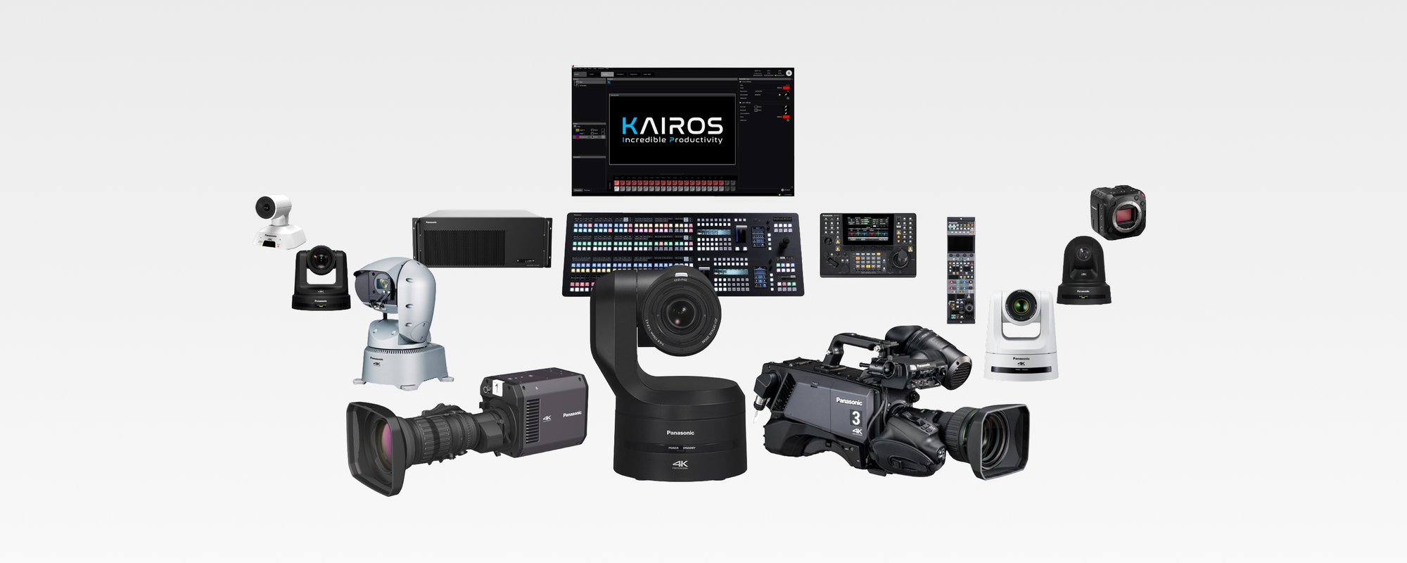 A collage of PTX cameras