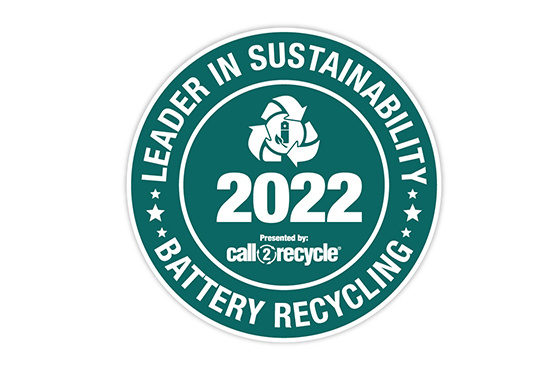2022 leader in sustainability - battery recycling