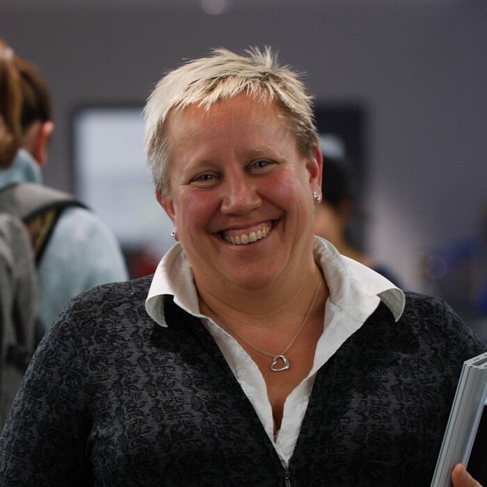 Celina Mikolajczak smiles at the camera