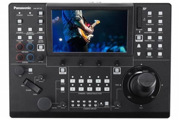 Advanced camera controller with display screen and multiple buttons.