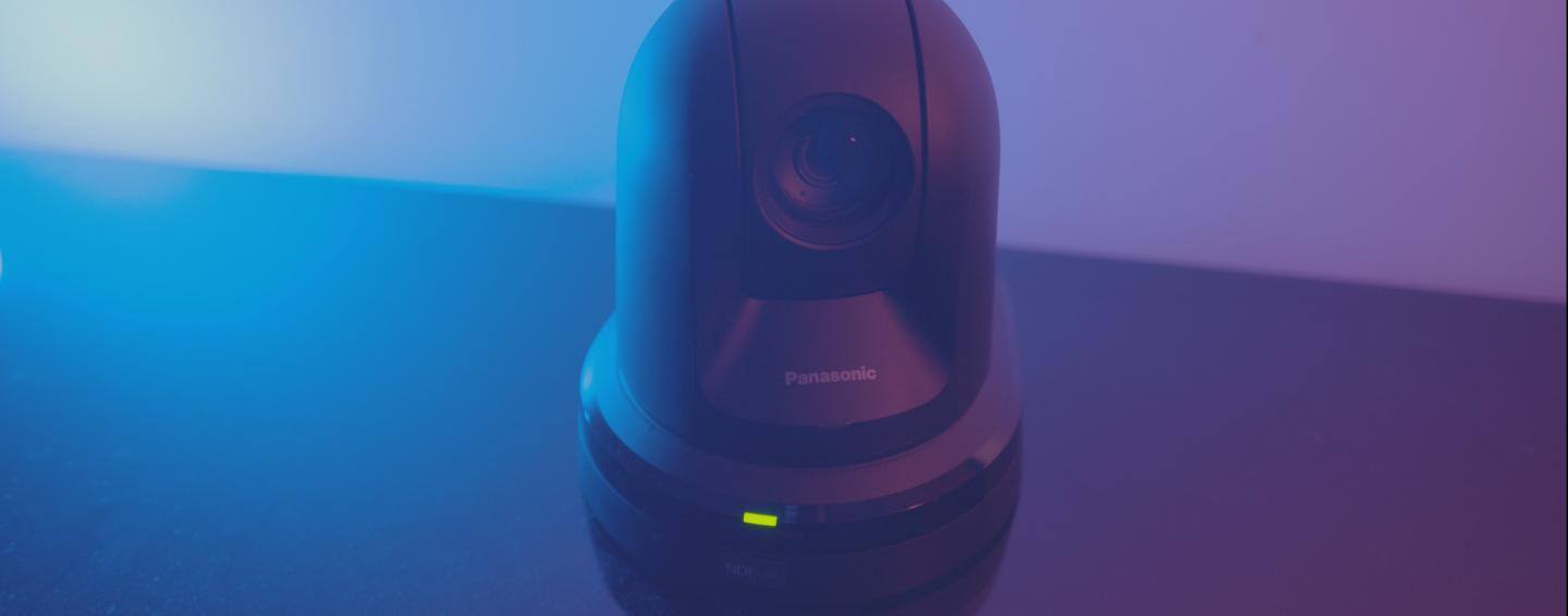 Panasonic camera in blue lighting