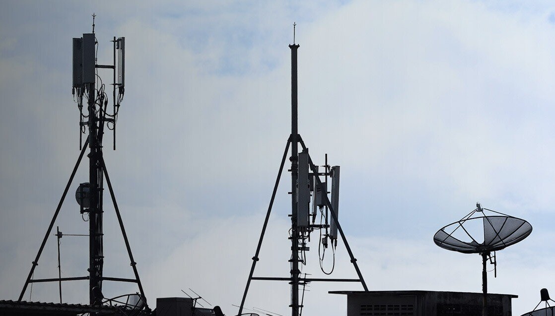 GPS antennas mounted to roof